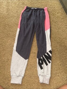 Woman’s ' Colorblock Jogger Sweatpants - Pink, Gray & Black